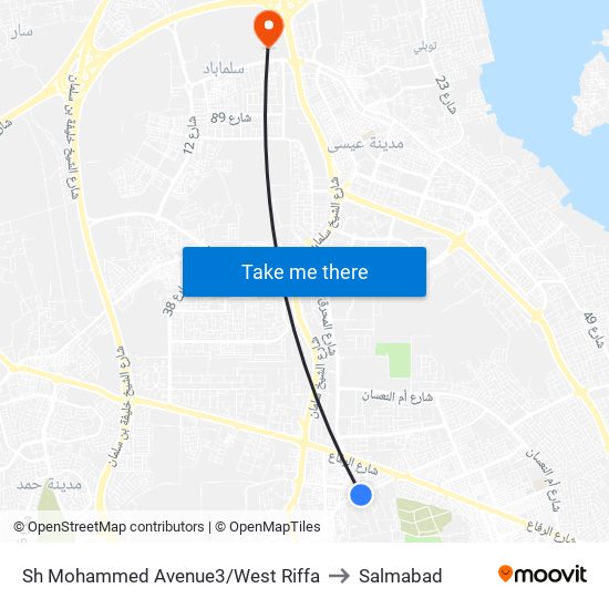 Sh Mohammed Avenue3/West Riffa to Salmabad map