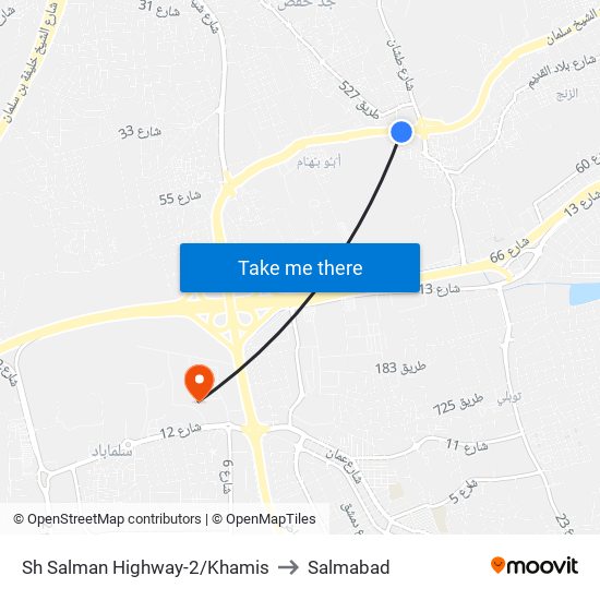 Sh Salman Highway-2/Khamis to Salmabad map