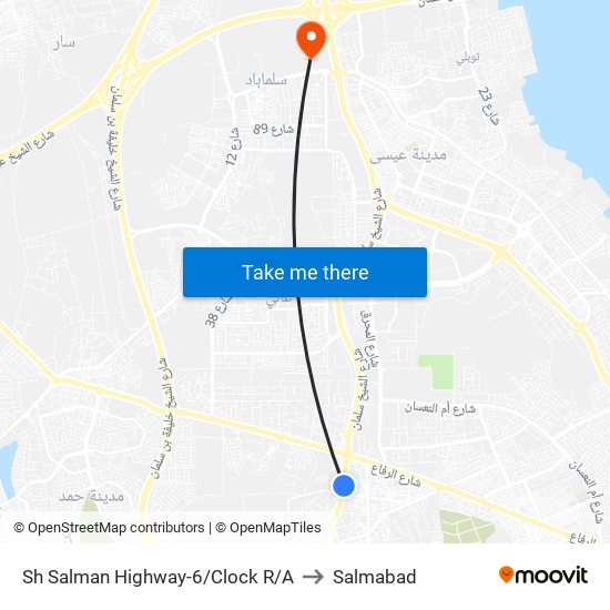 Sh Salman Highway-6/Clock R/A to Salmabad map