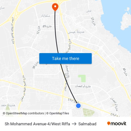Sh Mohammed Avenue-4/West Riffa to Salmabad map