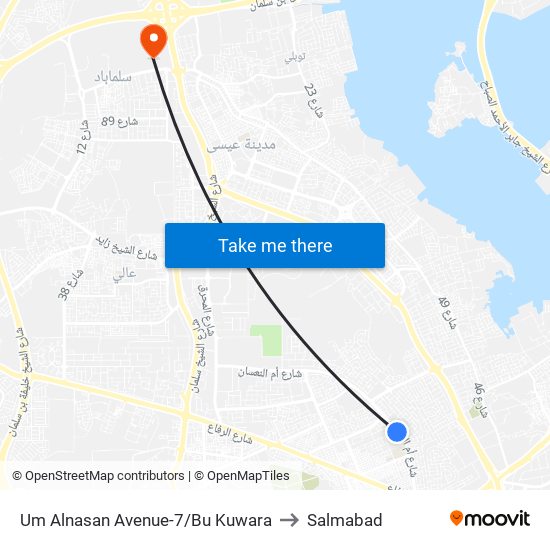 Um Alnasan Avenue-7/Bu Kuwara to Salmabad map