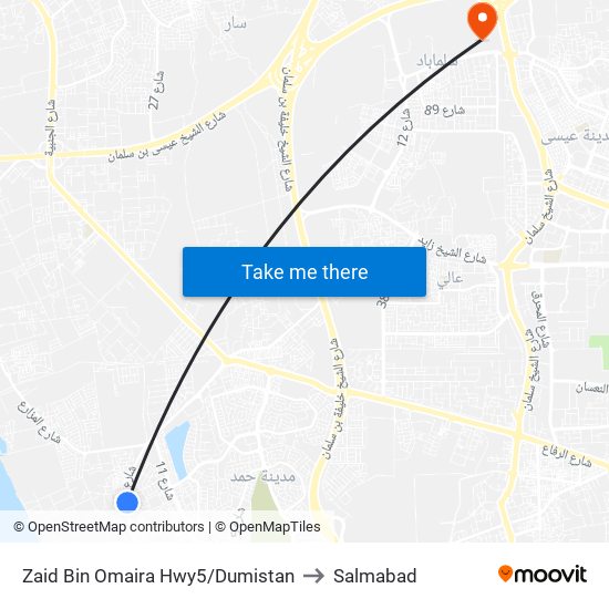 Zaid Bin Omaira Hwy5/Dumistan to Salmabad map