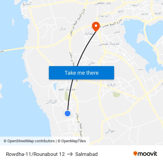 Rowdha-11/Rounabout 12 to Salmabad map