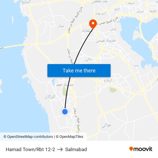 Hamad Town/Rbt 12-2 to Salmabad map
