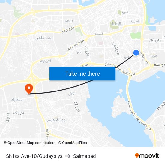 Sh Isa Ave-10/Gudaybiya to Salmabad map
