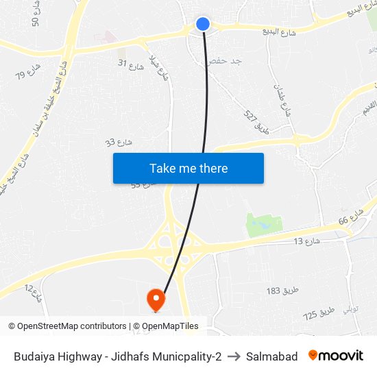 Budaiya Highway - Jidhafs Municpality-2 to Salmabad map