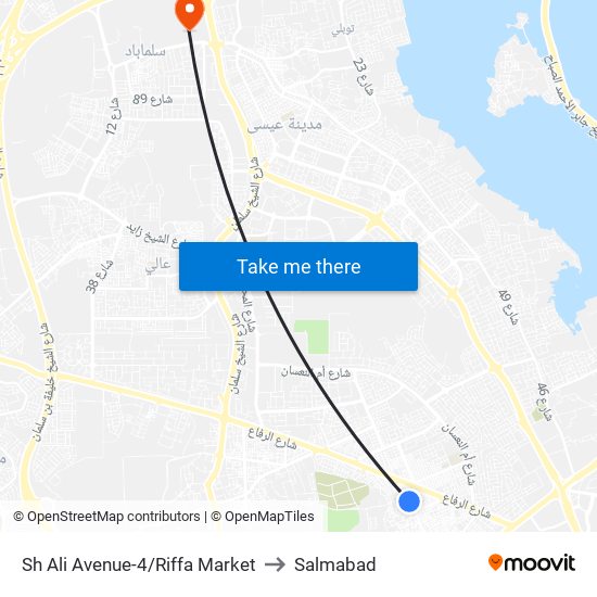 Sh Ali Avenue-4/Riffa Market to Salmabad map