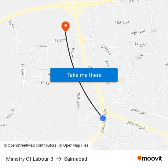 Ministry Of Labour-3 to Salmabad map