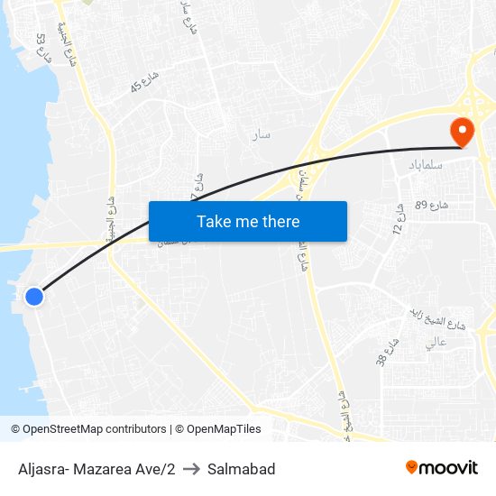 Aljasra- Mazarea Ave/2 to Salmabad map