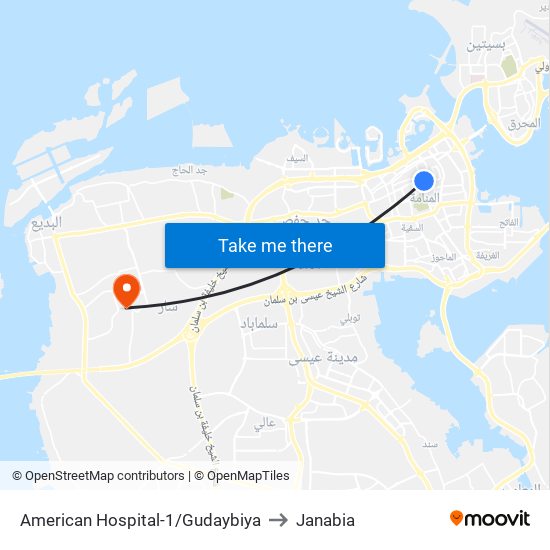 American Hospital-1/Gudaybiya to Janabia map