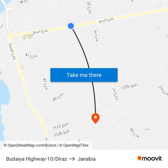 Budaiya Highway-10/Diraz to Janabia map