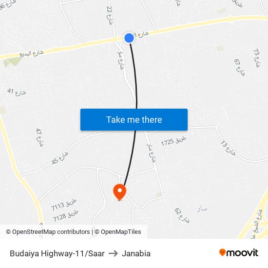 Budaiya Highway-11/Saar to Janabia map