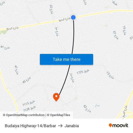 Budaiya Highway-14/Barbar to Janabia map