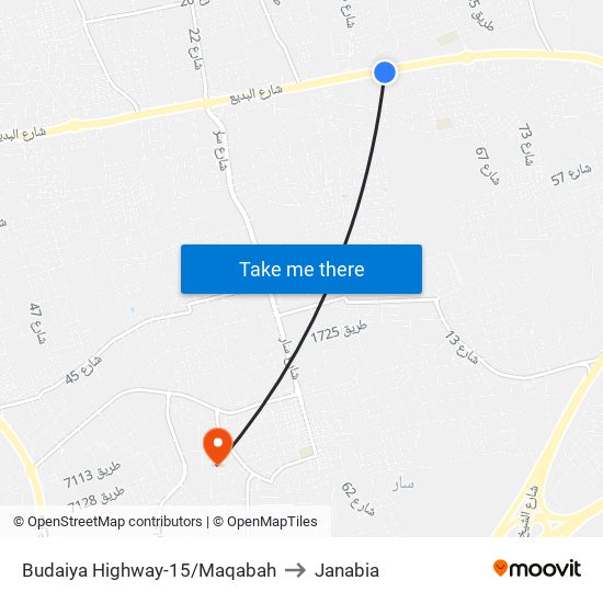 Budaiya Highway-15/Maqabah to Janabia map