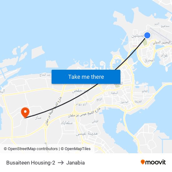 Busaiteen Housing-2 to Janabia map
