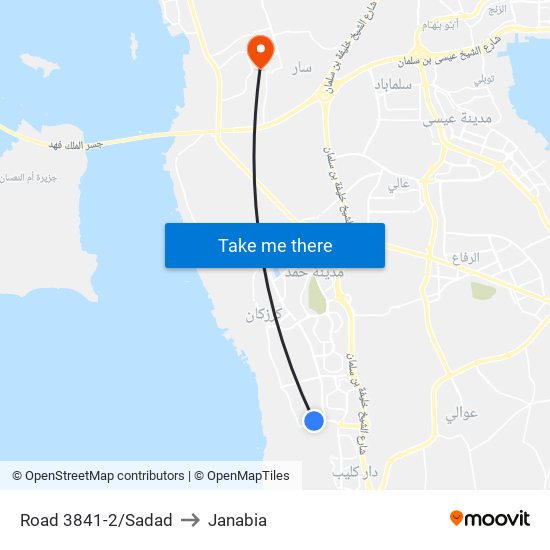 Road 3841-2/Sadad to Janabia map