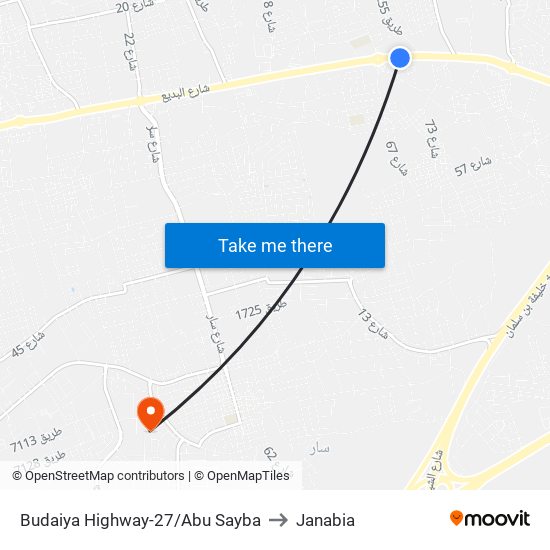 Budaiya Highway-27/Abu Sayba to Janabia map