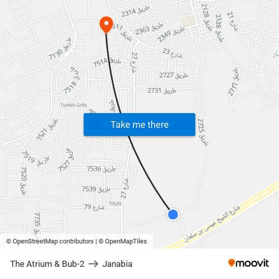 The Atrium & Bub-2 to Janabia map