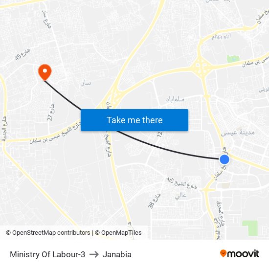Ministry Of Labour-3 to Janabia map
