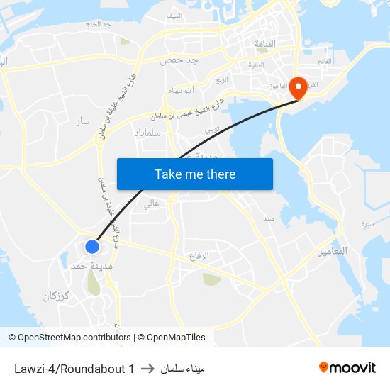 Lawzi-4/Roundabout 1 to ميناء سلمان map