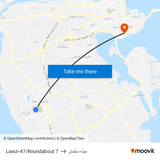 Lawzi-47/Roundabout 7 to ميناء سلمان map