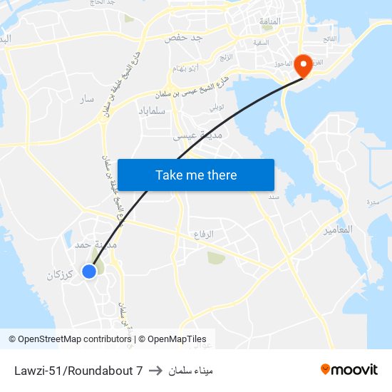 Lawzi-51/Roundabout 7 to ميناء سلمان map