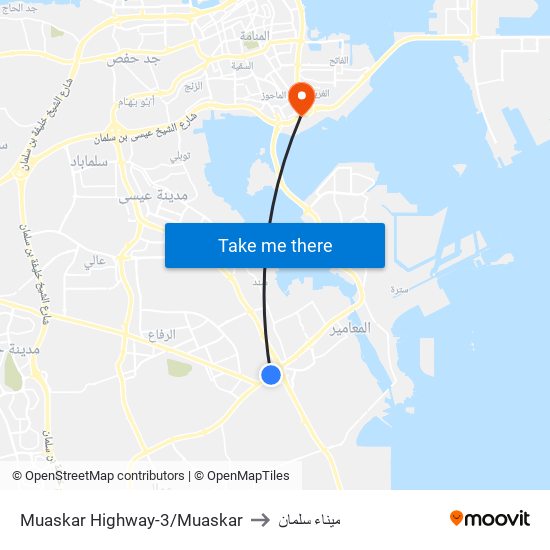 Muaskar Highway-3/Muaskar to ميناء سلمان map