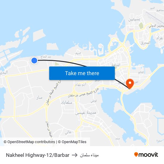 Nakheel Highway-12/Barbar to ميناء سلمان map
