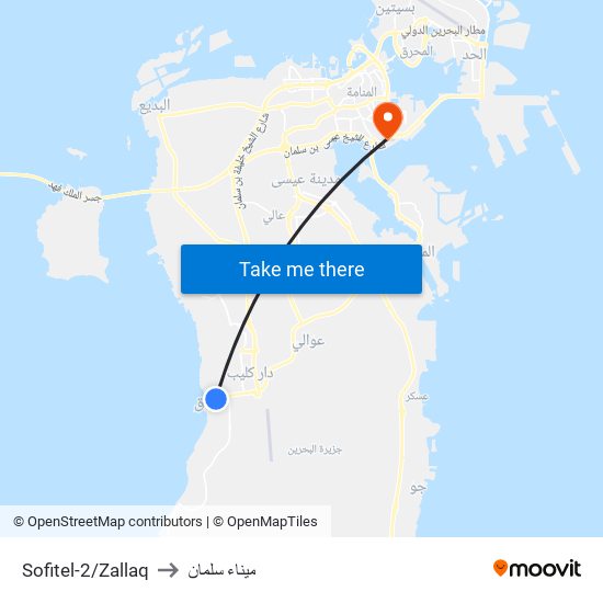 Sofitel-2/Zallaq to ميناء سلمان map