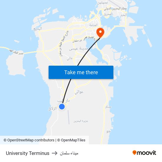 University Terminus to ميناء سلمان map