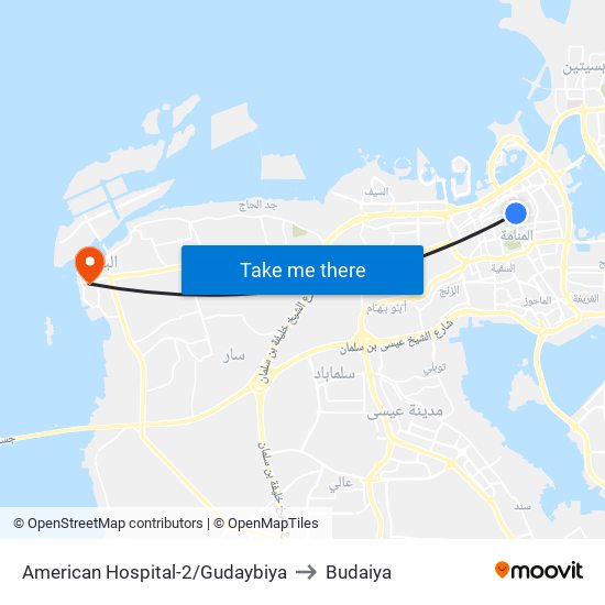 American Hospital-2/Gudaybiya to Budaiya map