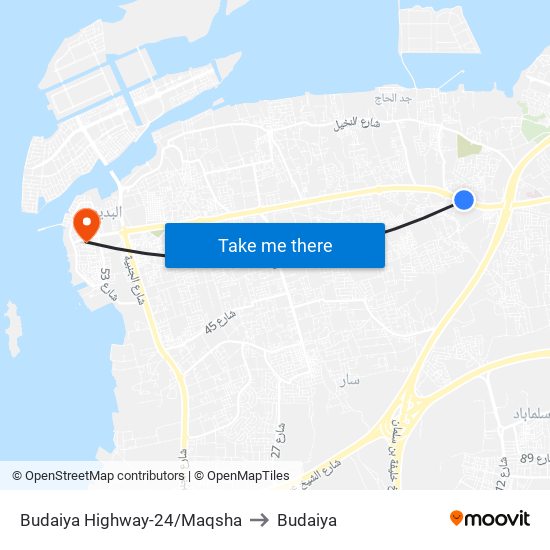 Budaiya Highway-24/Maqsha to Budaiya map