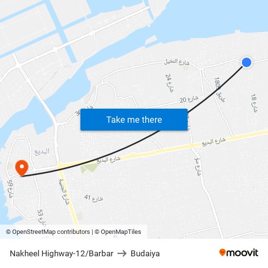 Nakheel Highway-12/Barbar to Budaiya map