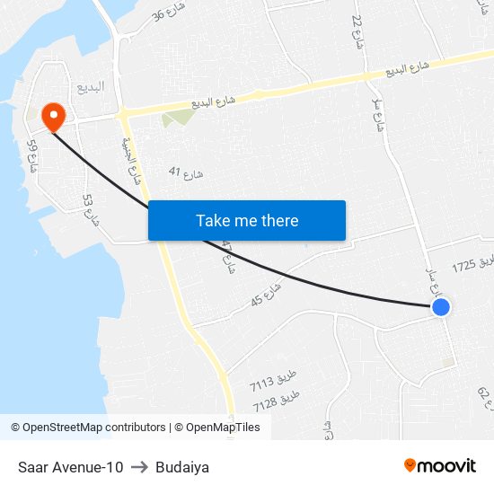 Saar Avenue-10 to Budaiya map