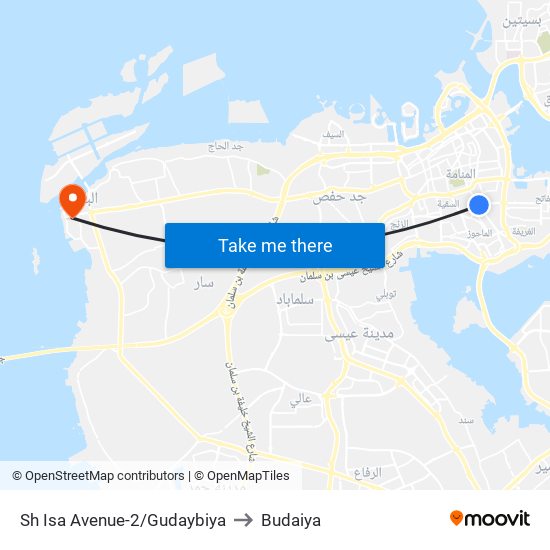 Sh Isa Avenue-2/Gudaybiya to Budaiya map