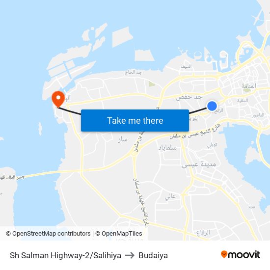 Sh Salman Highway-2/Salihiya to Budaiya map