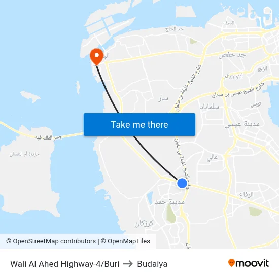 Wali Al Ahed Highway-4/Buri to Budaiya map