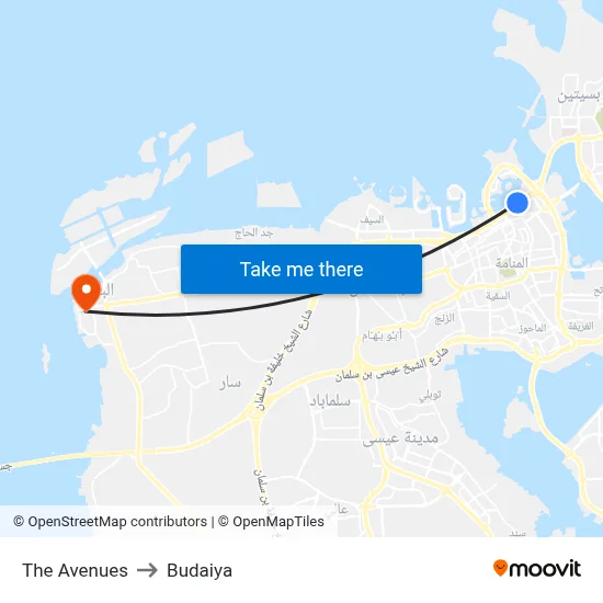 The Avenues to Budaiya map