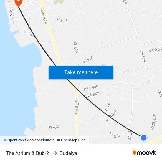 The Atrium & Bub-2 to Budaiya map