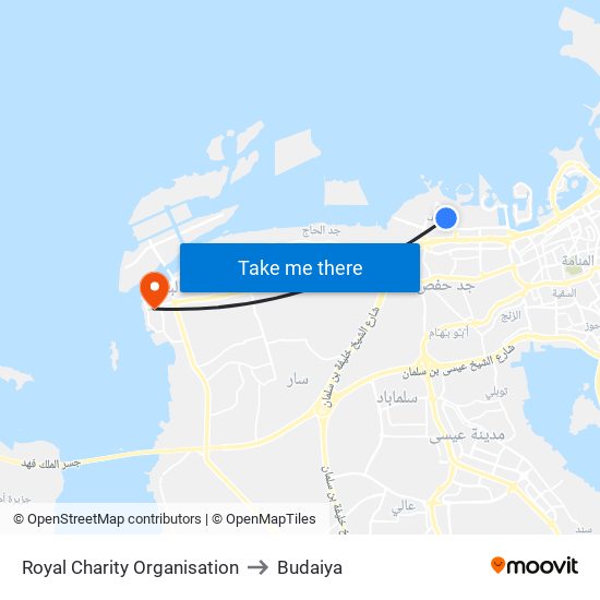 Royal Charity Organisation to Budaiya map