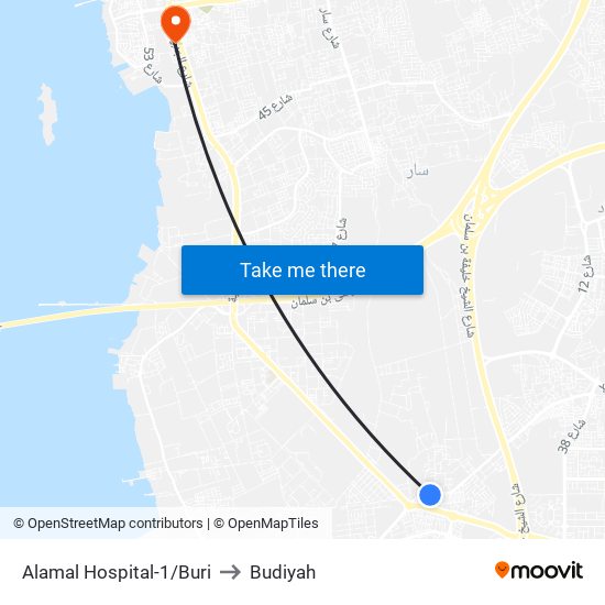 Alamal Hospital-1/Buri to Budiyah map