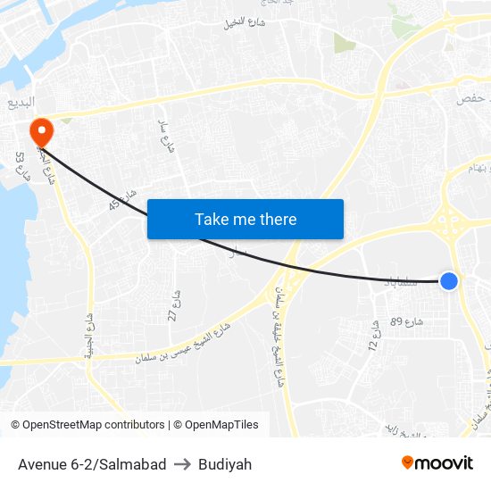 Avenue 6-2/Salmabad to Budiyah map