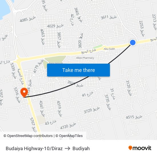 Budaiya Highway-10/Diraz to Budiyah map