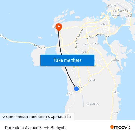 Dar Kulaib Avenue-3 to Budiyah map