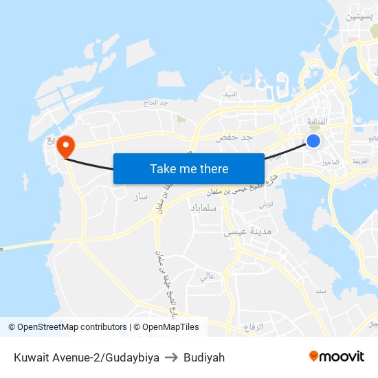 Kuwait Avenue-2/Gudaybiya to Budiyah map