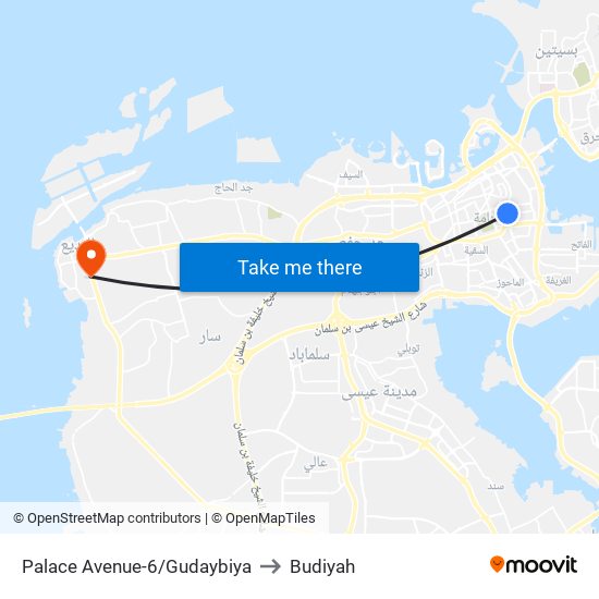 Palace Avenue-6/Gudaybiya to Budiyah map