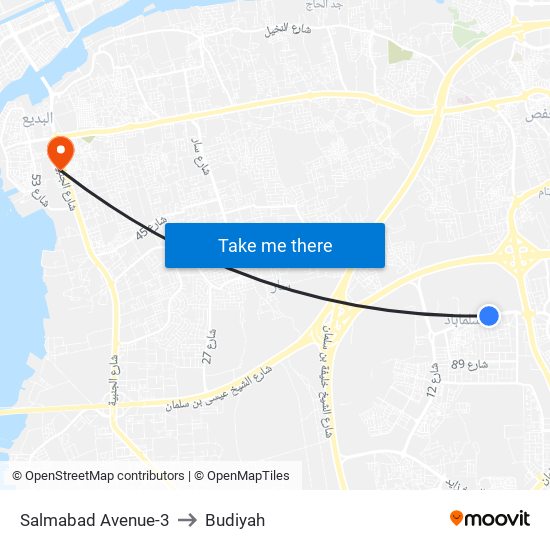 Salmabad Avenue-3 to Budiyah map