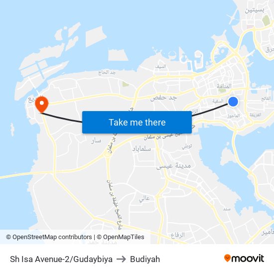 Sh Isa Avenue-2/Gudaybiya to Budiyah map