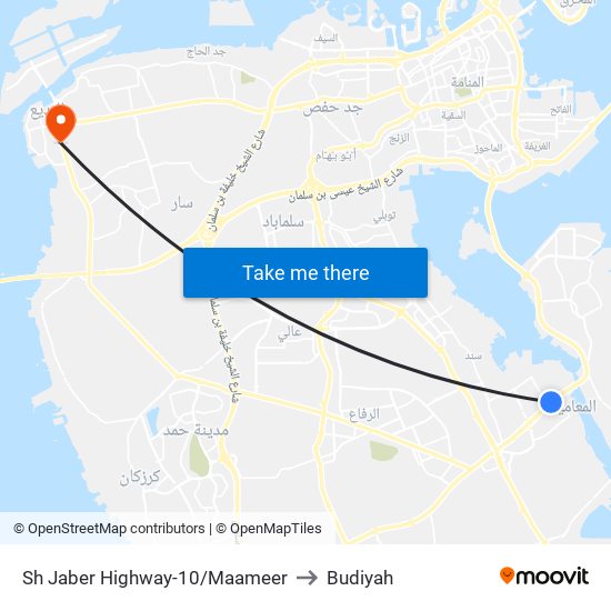 Sh Jaber Highway-10/Maameer to Budiyah map