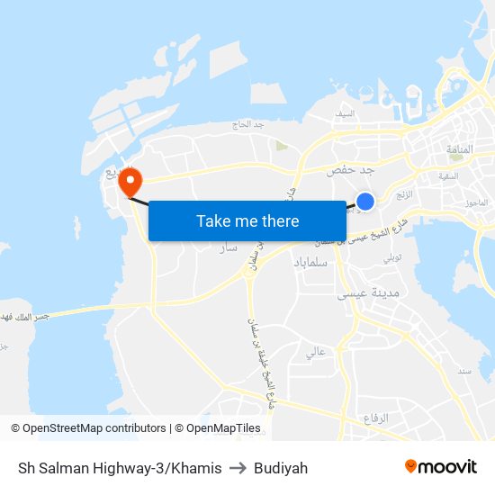 Sh Salman Highway-3/Khamis to Budiyah map